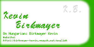 kevin birkmayer business card